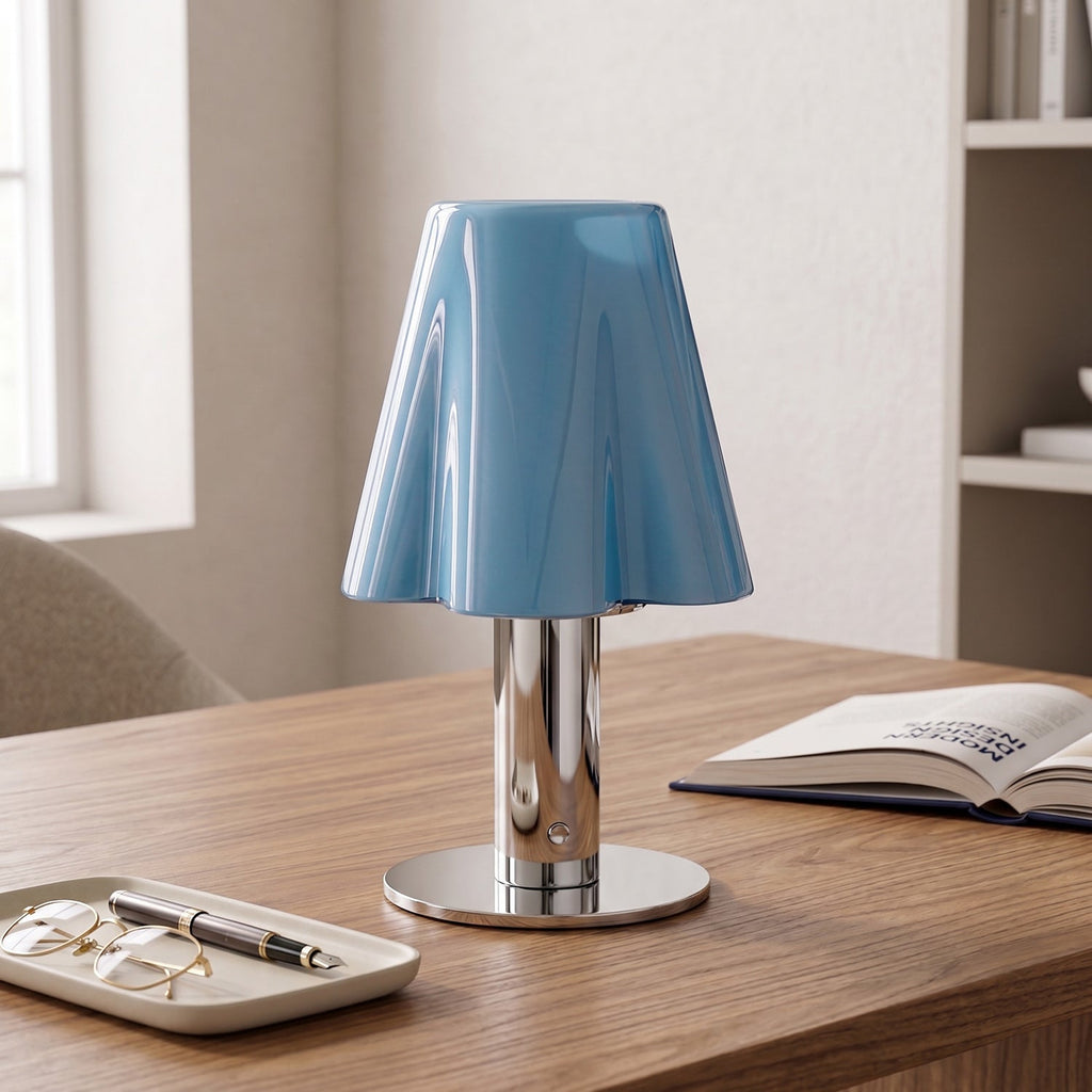 Pippa Fluted Glass Cordless Table Lamp