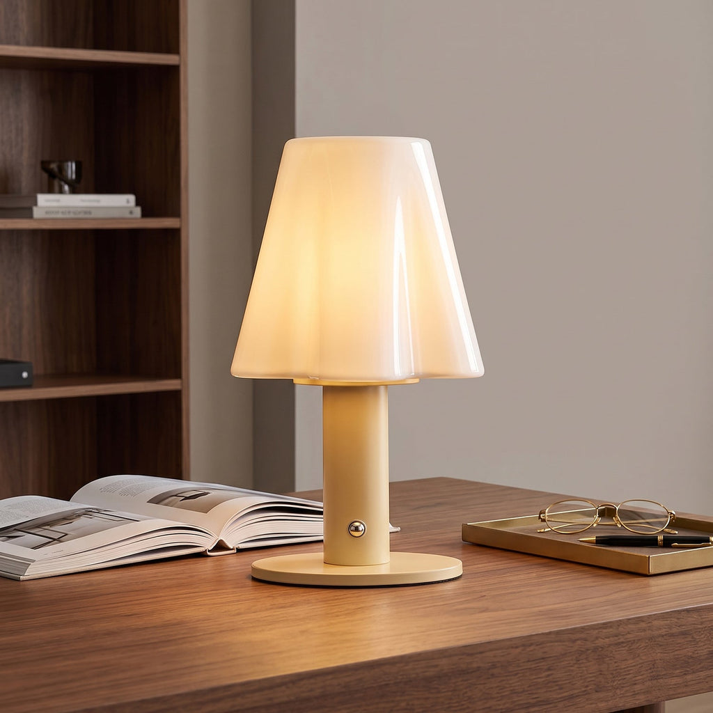 Pippa Fluted Glass Cordless Table Lamp