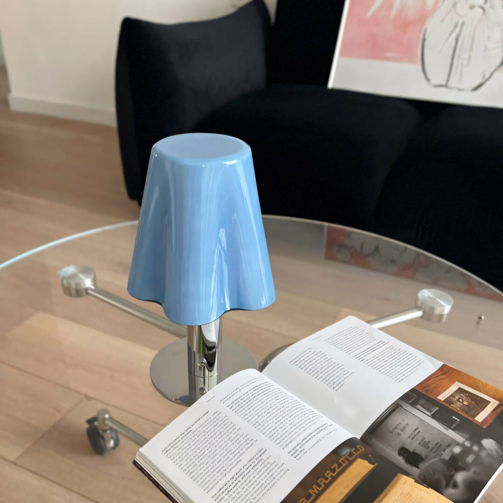 Pippa Fluted Glass Cordless Table Lamp