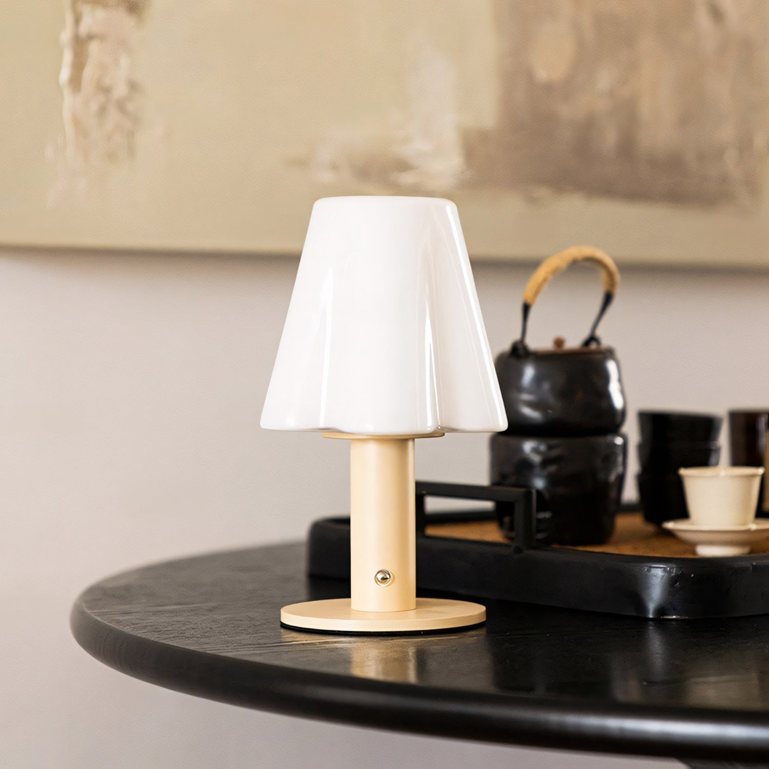 Pippa Fluted Glass Cordless Table Lamp