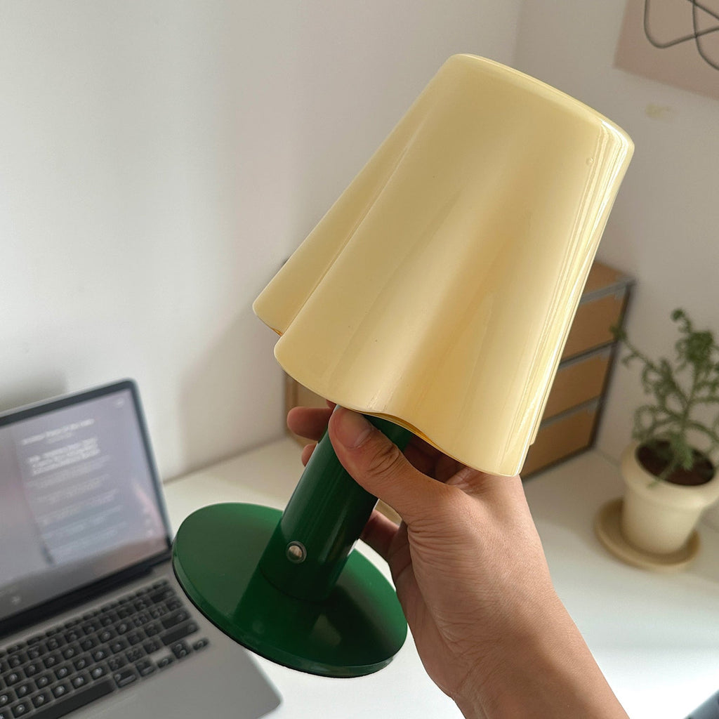 Pippa Fluted Glass Cordless Table Lamp