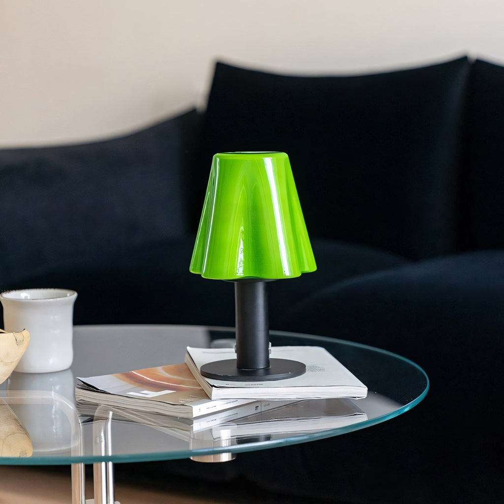 Pippa Fluted Glass Cordless Table Lamp