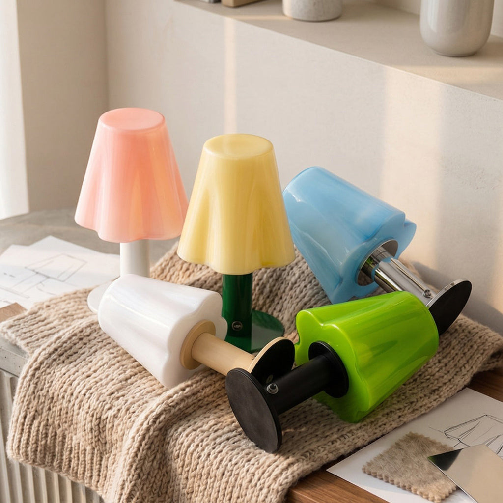 Pippa Fluted Glass Cordless Table Lamp
