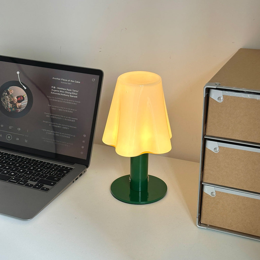 Pippa Fluted Glass Cordless Table Lamp