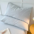 PlaidComfort: Checkered Pillowcase in Classic Design – Easy Care & Decorative for Living Areas (Set of 2)