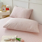 PlaidComfort: Checkered Pillowcase in Classic Design – Easy Care & Decorative for Living Areas (Set of 2)
