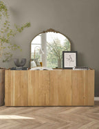 Tulca Curved Wall Mirror | Vintage Scroll Metal Frame