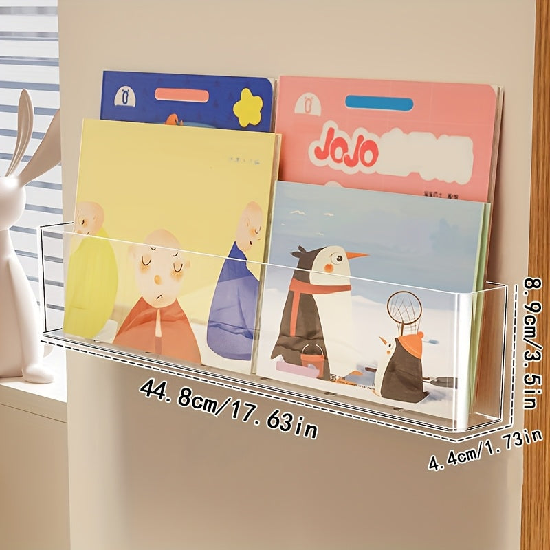 PlasticStyle: Modern Wall Shelf – Space-saving, Decorative & Easy to Maintain with Adhesive Mounting for Bedrooms & Classrooms