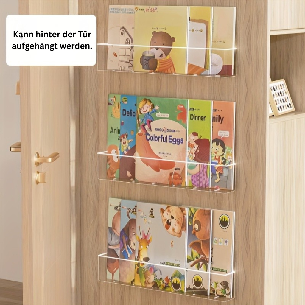 PlasticStyle: Modern Wall Shelf – Space-saving, Decorative & Easy to Maintain with Adhesive Mounting for Bedrooms & Classrooms