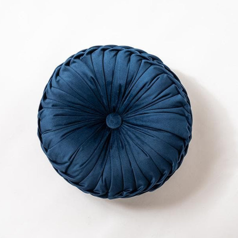 Pleated Velvet Cushion Pillow, Polyester Cotton Filling