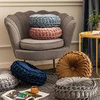 Pleated Velvet Cushion Pillow, Polyester Cotton Filling