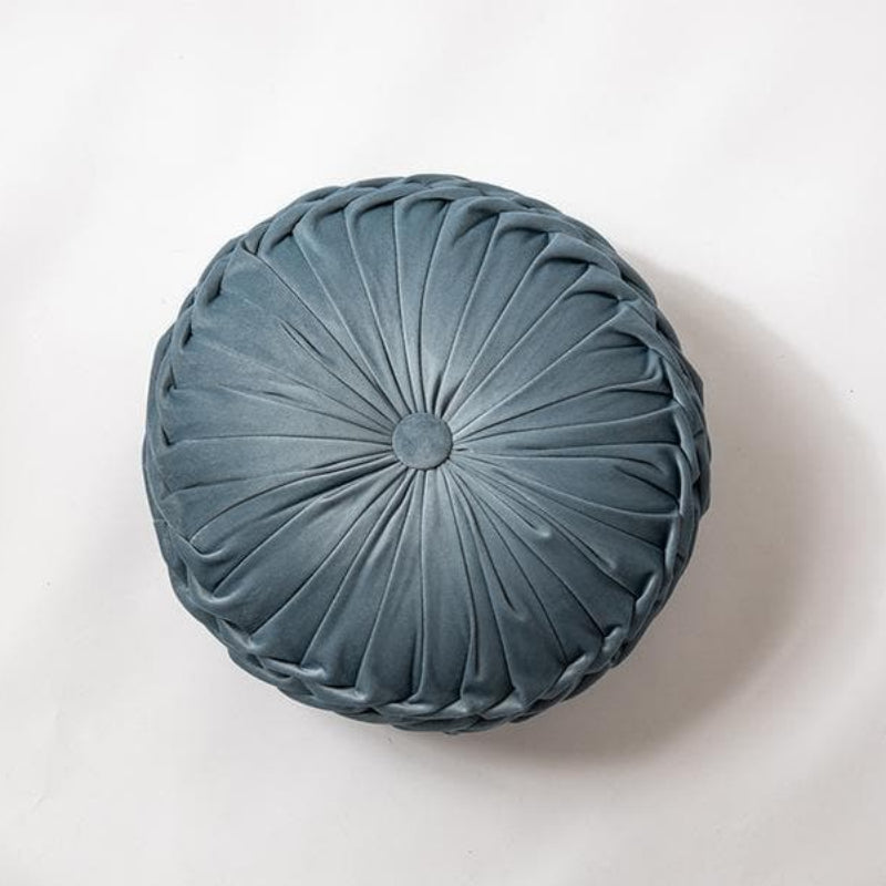 Pleated Velvet Cushion Pillow, Polyester Cotton Filling