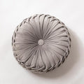 Pleated Velvet Cushion Pillow, Polyester Cotton Filling