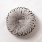 Pleated Velvet Cushion Pillow, Polyester Cotton Filling