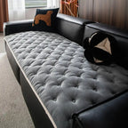 PlushElegance: Sofa Cover with Button Tufting & Soft Padding – for Living Room & Couch
