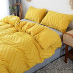 PlushLife: Luxurious Duvet Cover Set – Comfortable, Easy Care & Durable with Velvety Chevron Design
