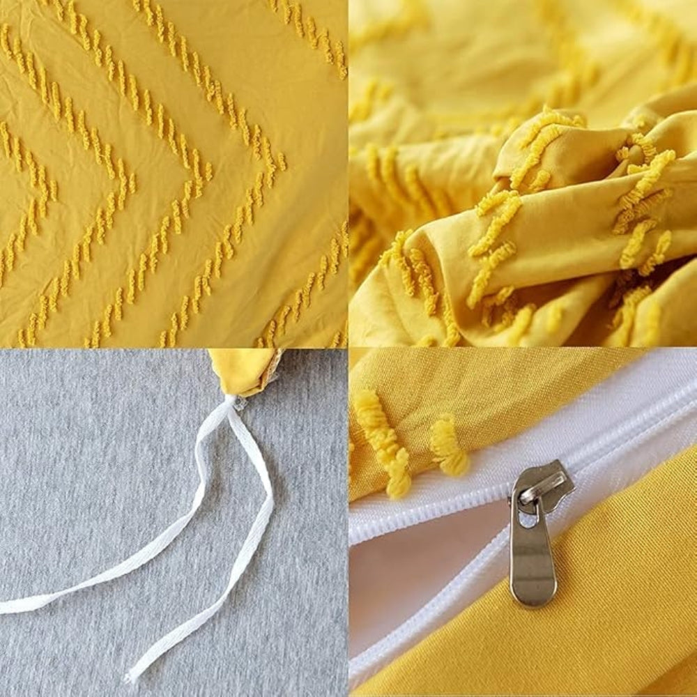 PlushLife: Luxurious Duvet Cover Set – Comfortable, Easy Care & Durable with Velvety Chevron Design