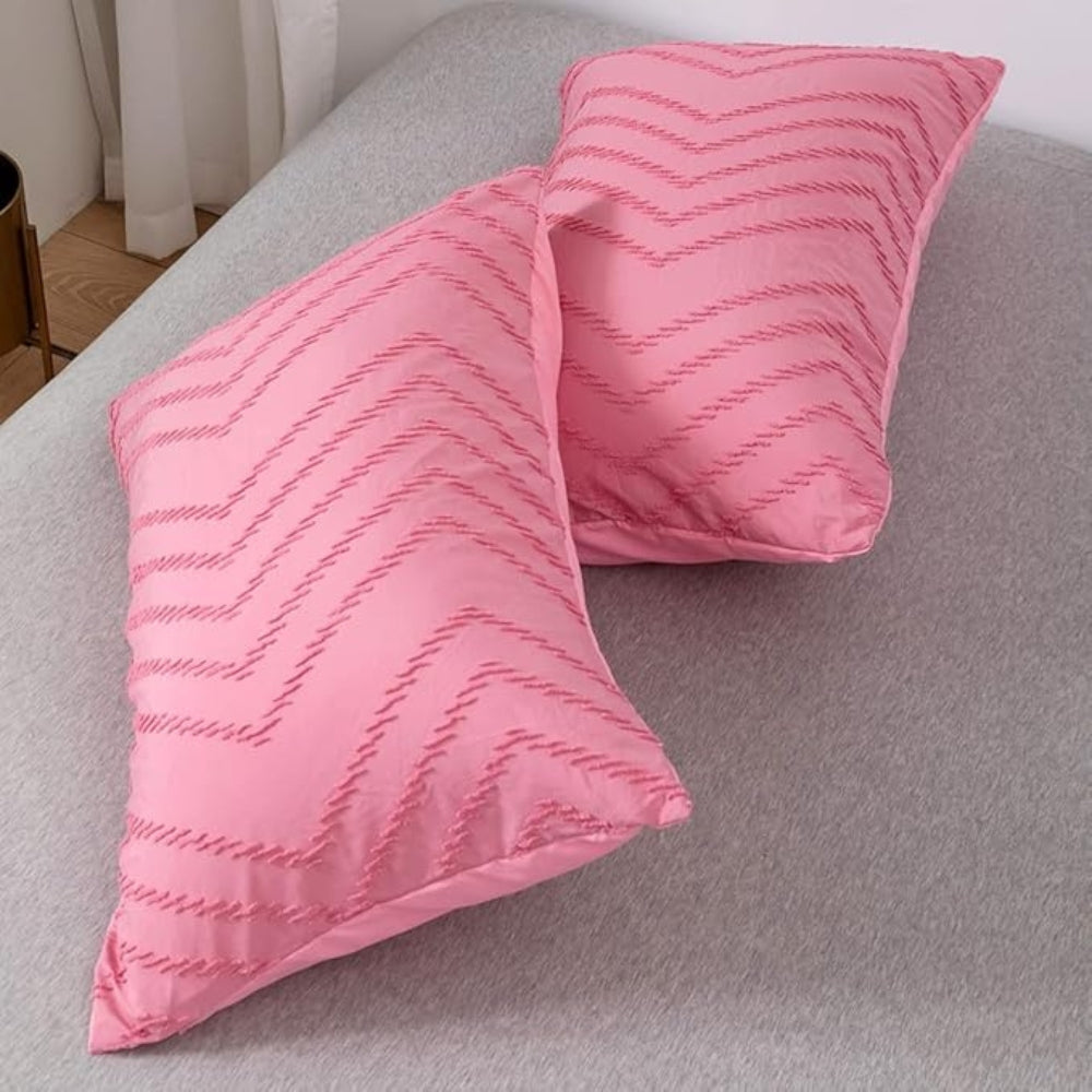 PlushLife: Luxurious Duvet Cover Set – Comfortable, Easy Care & Durable with Velvety Chevron Design
