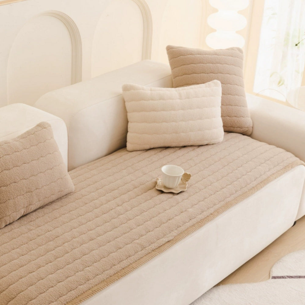 PlushLuxe: Thick Sofa Cover – Soft Plush Sofa Slipcover for Living Room