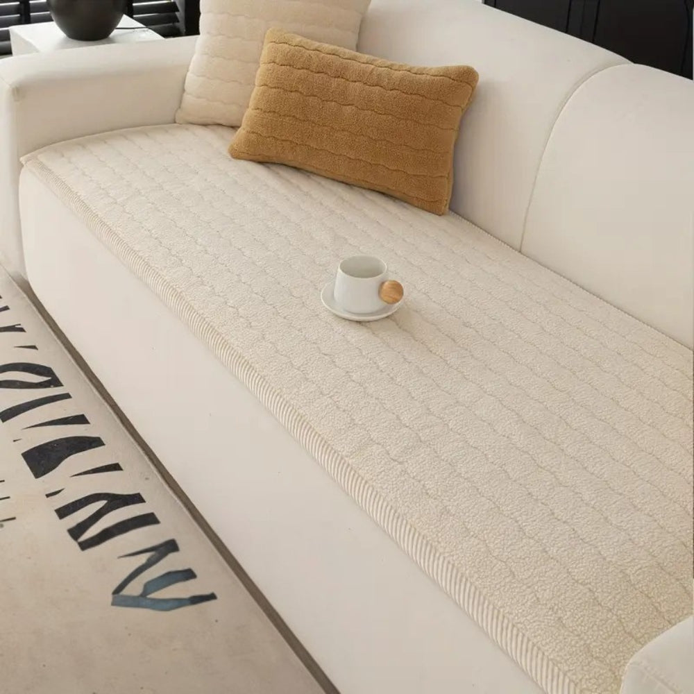 PlushLuxe: Thick Sofa Cover – Soft Plush Sofa Slipcover for Living Room