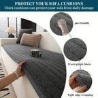 PlushLuxe: Thick Sofa Cover – Soft Plush Sofa Slipcover for Living Room