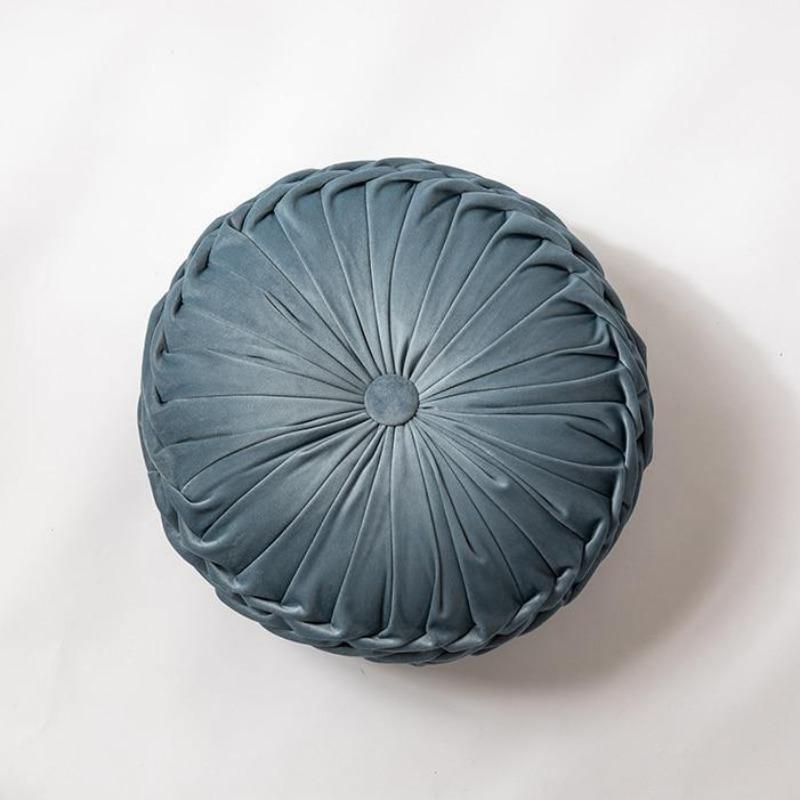 Decorative Pillow Velvet Round Frill Cushion