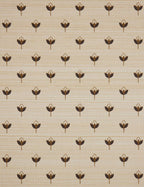 Pivo Grasscloth Wallpaper | Woven Texture, Minimal Floral Motif