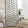 PolkaCharme: Modern Curtain with Polka Dot Pattern & Tassels – Stylish for Sleeping Areas