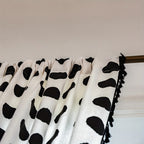 PolkaCharme: Modern Curtain with Polka Dot Pattern & Tassels – Stylish for Sleeping Areas