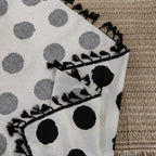 PolkaCharme: Modern Curtain with Polka Dot Pattern & Tassels – Stylish for Sleeping Areas