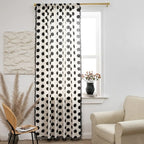 PolkaCharme: Modern Curtain with Polka Dot Pattern & Tassels – Stylish for Sleeping Areas