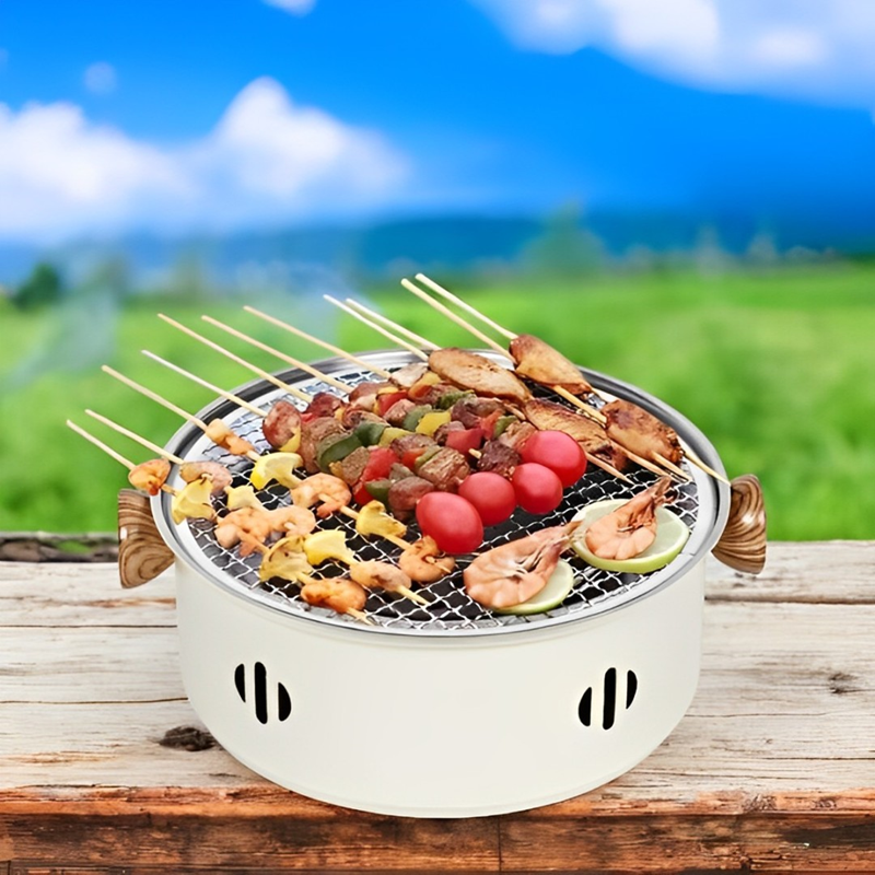 Portable Barbecue Grill Stainless Steel Split Design Outdoor Grill