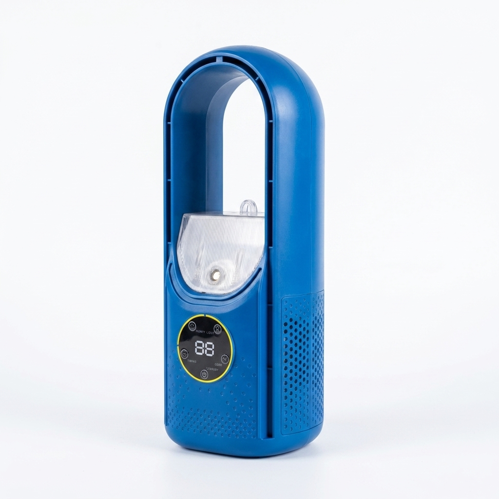 Bladeless Fan UV Air Purifier USB Powered 6 Speed Compact Tabletop Design