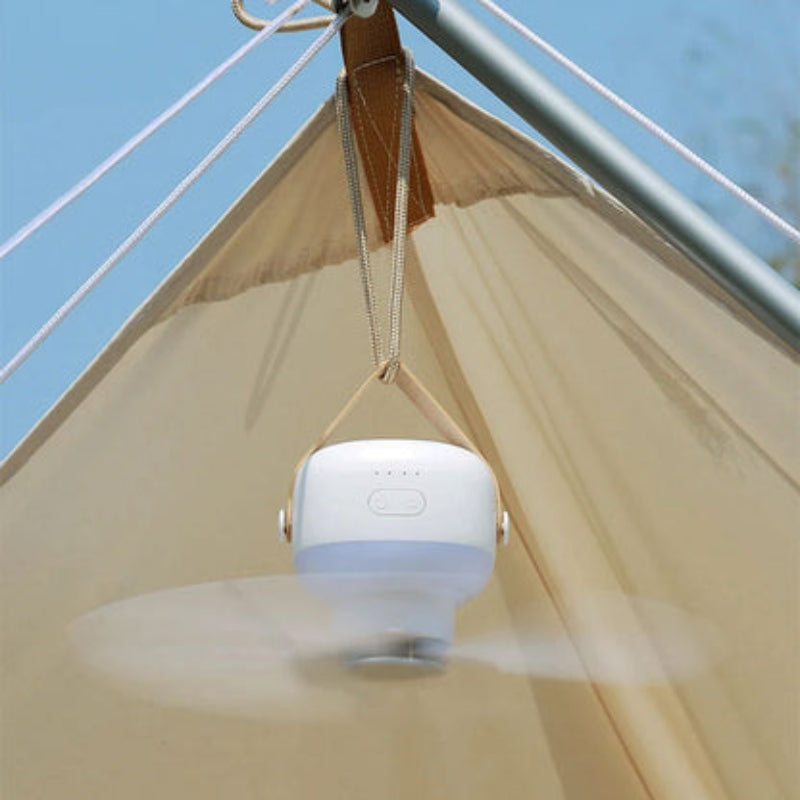 Wireless Portable Fan Rechargeable Battery Remote Control LED Light Adjustable Head