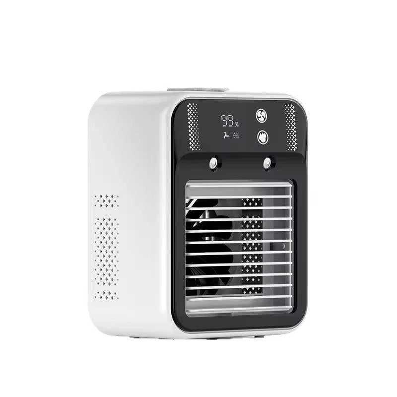 Portable Misting Air Cooler Dual Nano Mist Rechargeable 3 Speed Fan Digital Display