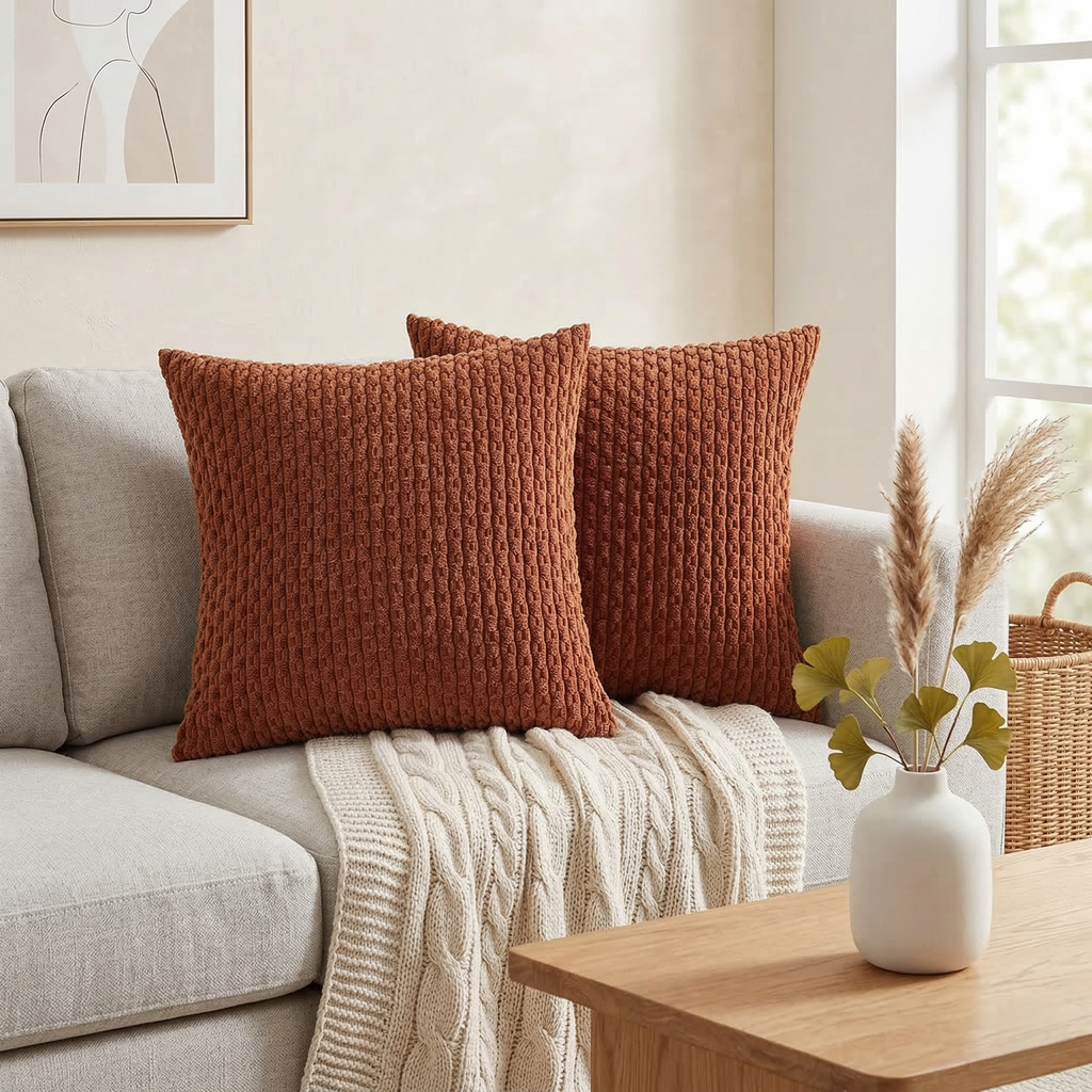 Texael - Ribbed Cushion Covers for Home Decoration