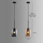Bello Glass Pendant Light | Adjustable Suspension, Nordic Design