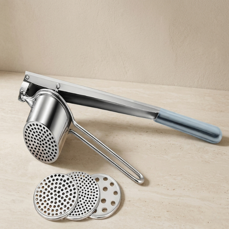 Potato Ricer Stainless Steel Manual Press with 3 Discs