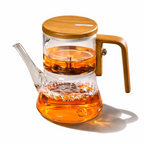 Mirelva – Glass Teapot 760ml with Magnetic Filtering System and Wood Finish