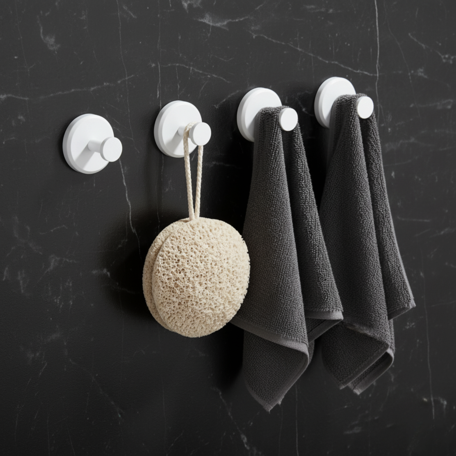 Suction Hooks 4-Pack – Self-Adhesive Hooks for Bathroom & Kitchen