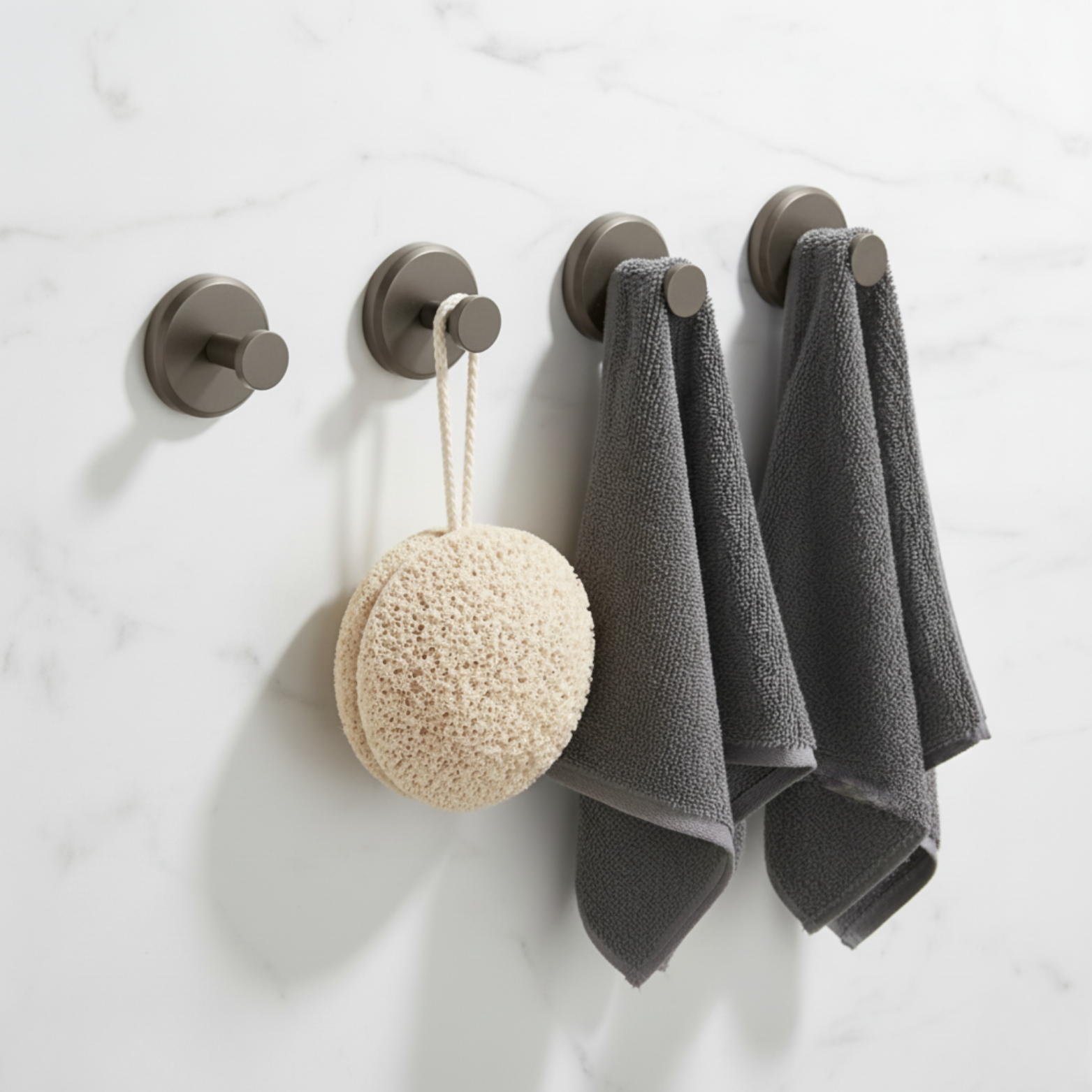 Suction Hooks 4-Pack – Self-Adhesive Hooks for Bathroom & Kitchen