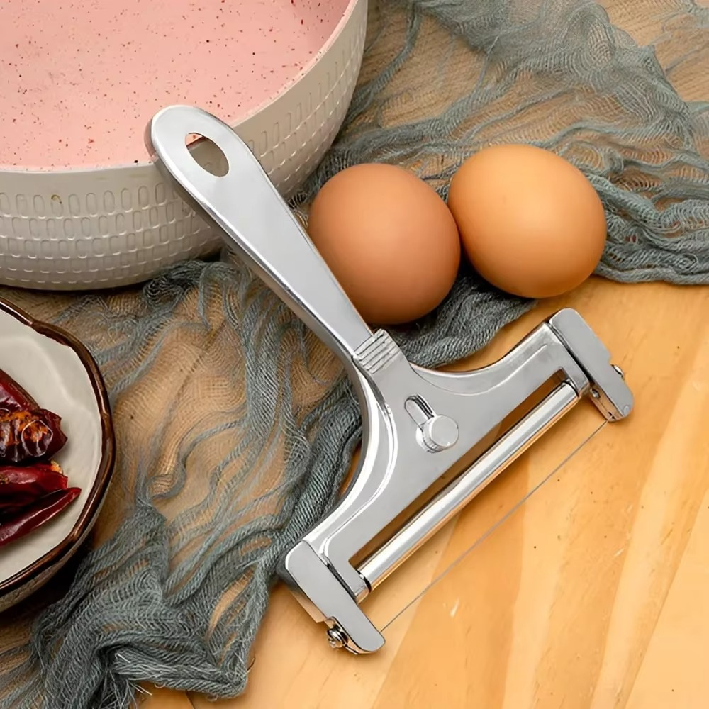Cheese Slicer Kit Stainless Steel Adjustable Thickness With 4 Spare Wires