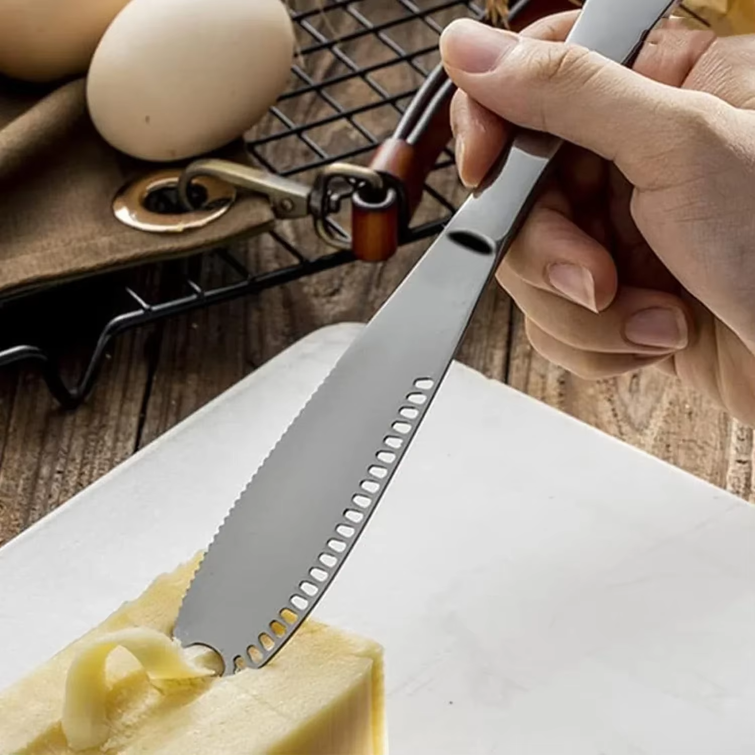 Cheese Slicer Kit Stainless Steel Adjustable Thickness With 4 Spare Wires