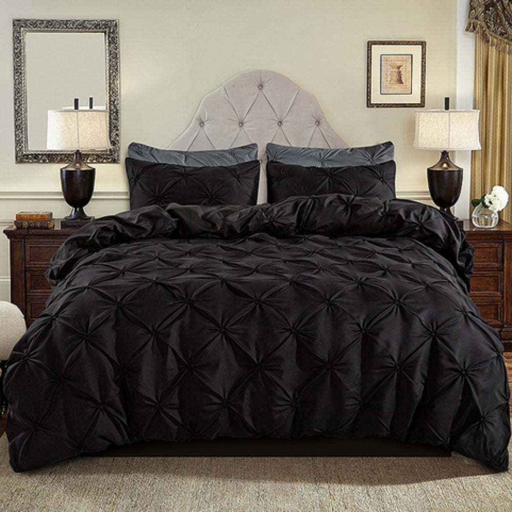 PriseTraum: Modern Duvet Cover Set – Comfortable, Durable & Decorative with Elegant Pleats for Bedrooms