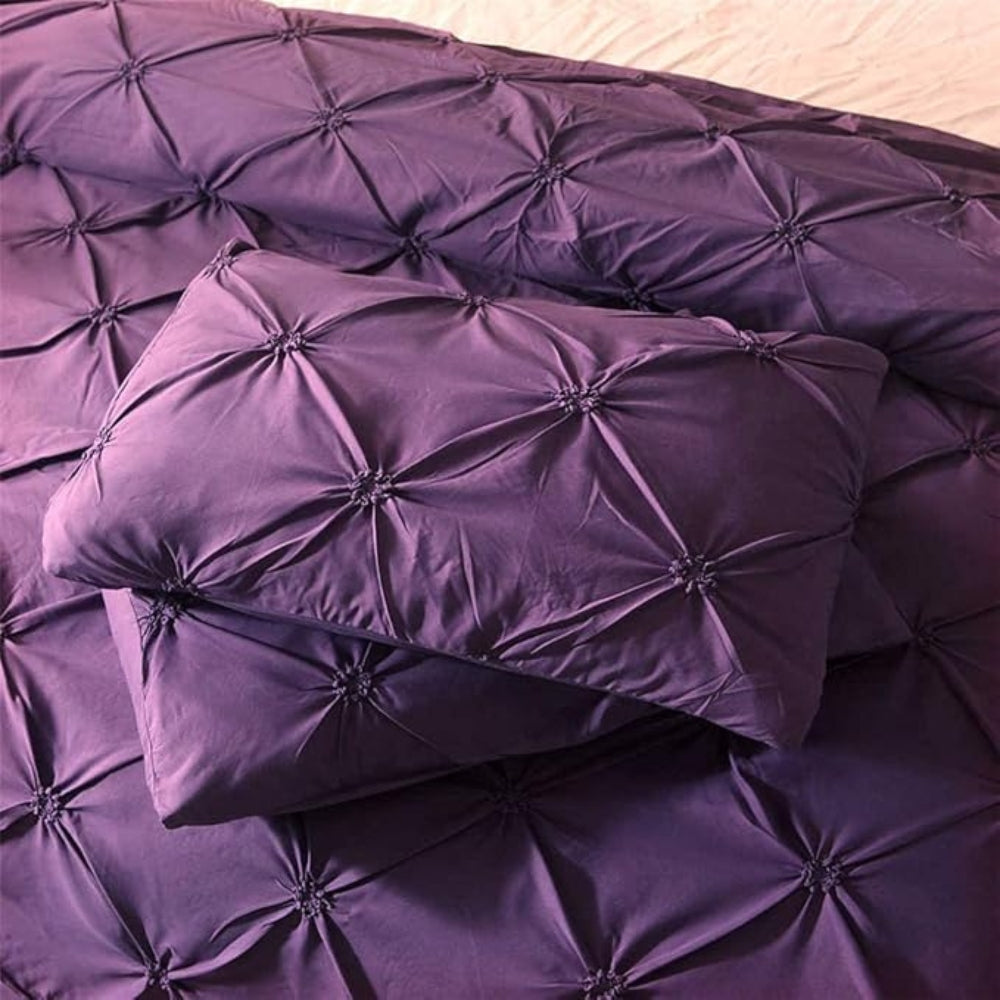 PriseTraum: Modern Duvet Cover Set – Comfortable, Durable & Decorative with Elegant Pleats for Bedrooms