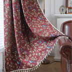 PrismaFlair: Jacquard Curtain with Tassels – Stylish & Sheer for Bedrooms & Kitchens