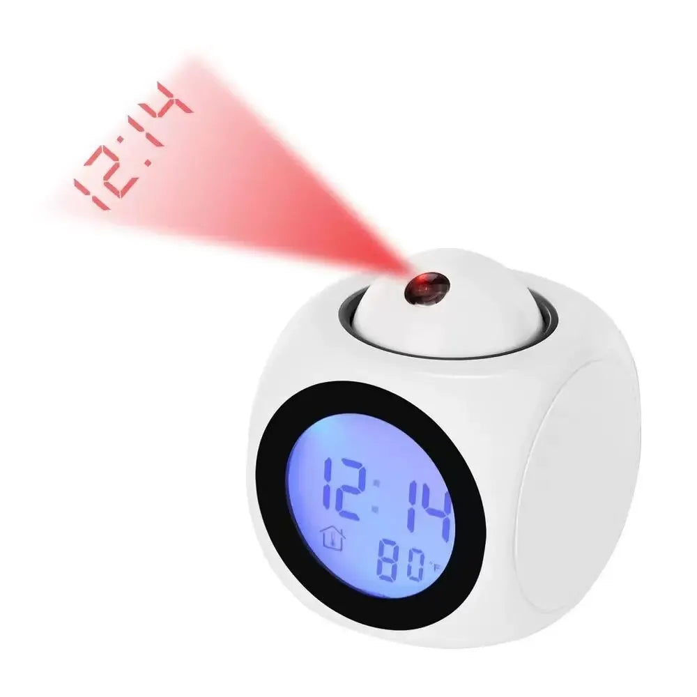 Projection Alarm Clock, Dual Alarm Function, LED Display, USB or Battery Powered