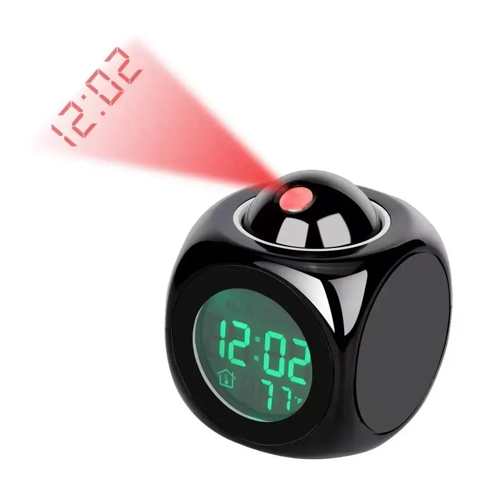 Projection Alarm Clock, Dual Alarm Function, LED Display, USB or Battery Powered