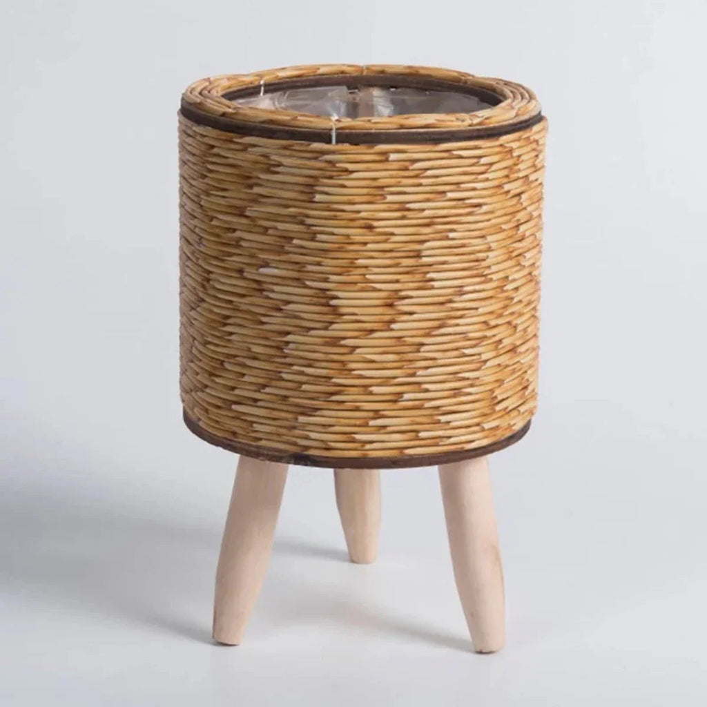 Plant Pot Indoor Outdoor Plastic Space Saving Natural Scandinavian Puck
