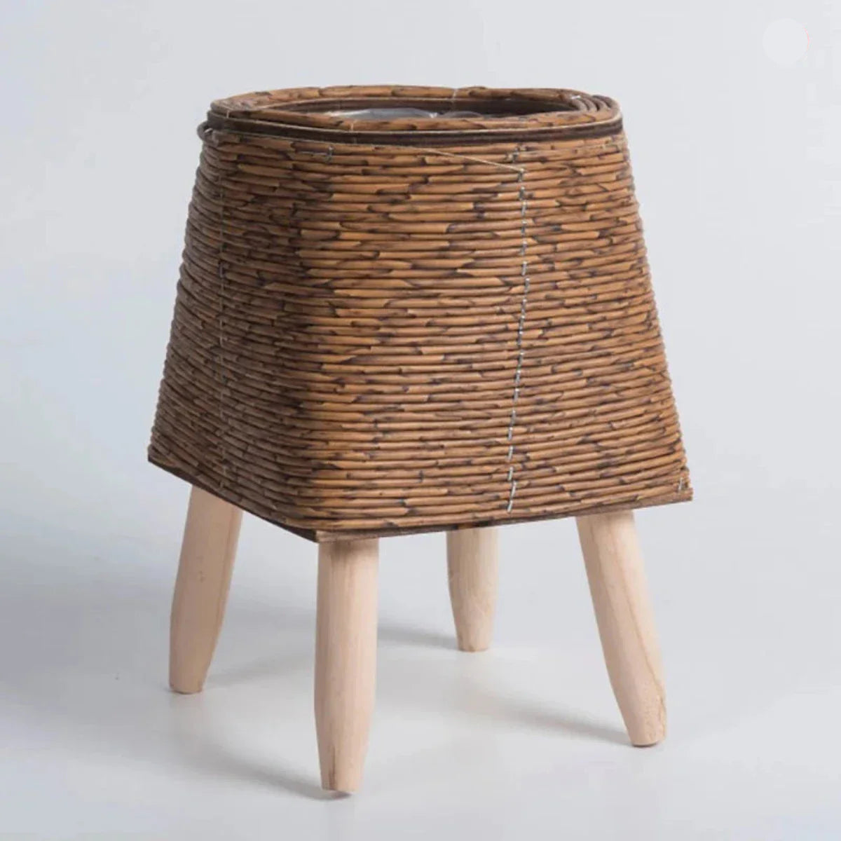 Plant Pot Indoor Outdoor Plastic Space Saving Natural Scandinavian Puck